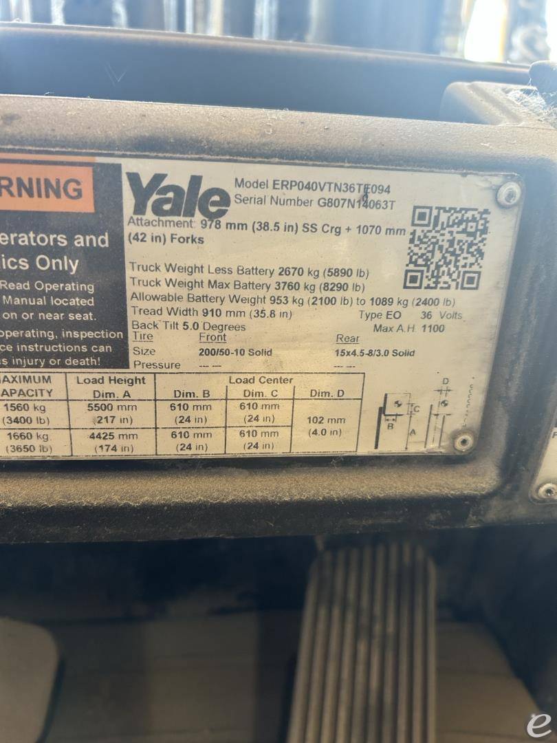 2019 Yale ERP040VT
