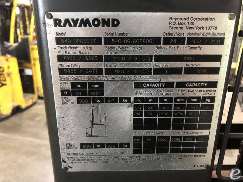 2006 Raymond 540-OPC30TT