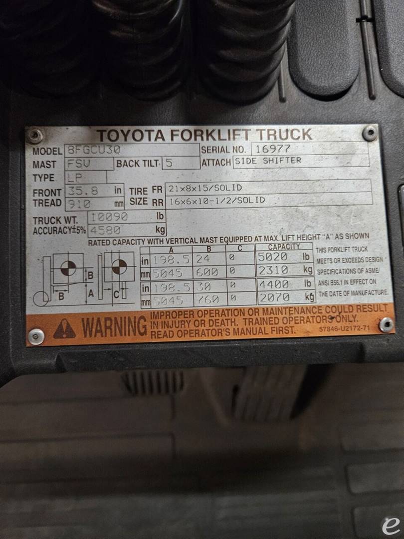 2012 Toyota 8FGCU30