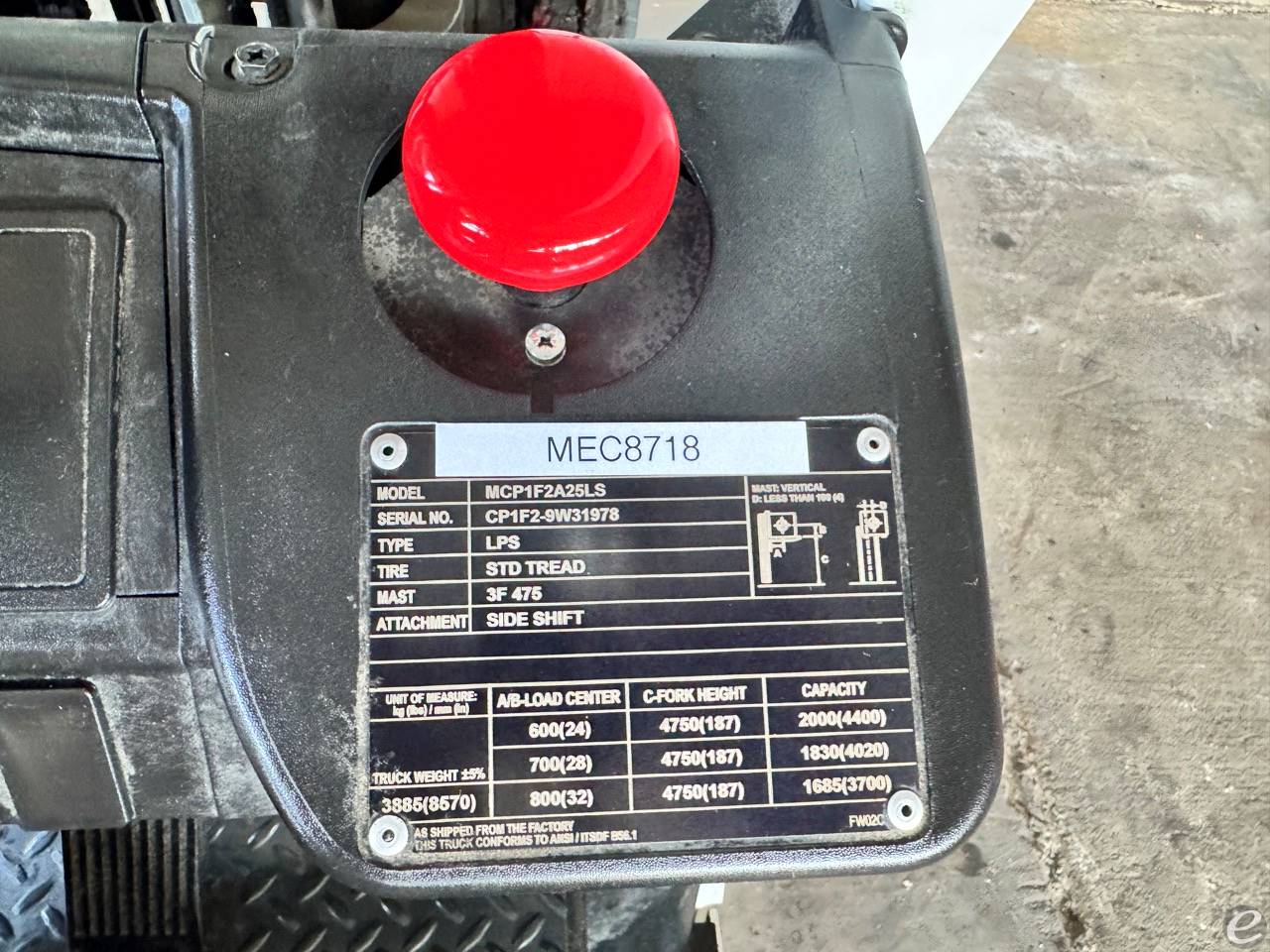 2018 Unicarriers MCP1F2A25LS