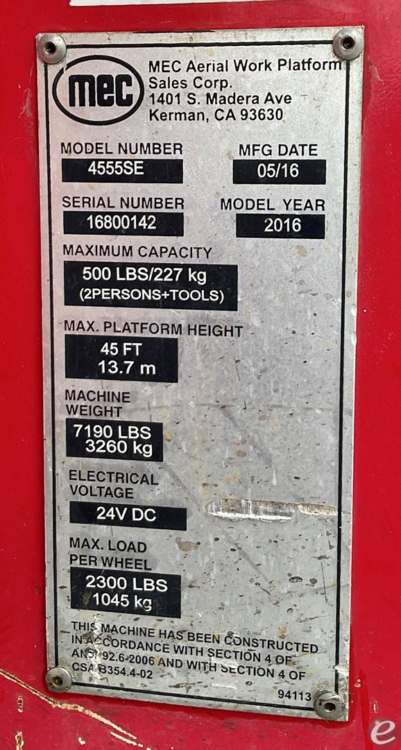 2016 MEC 4555SE