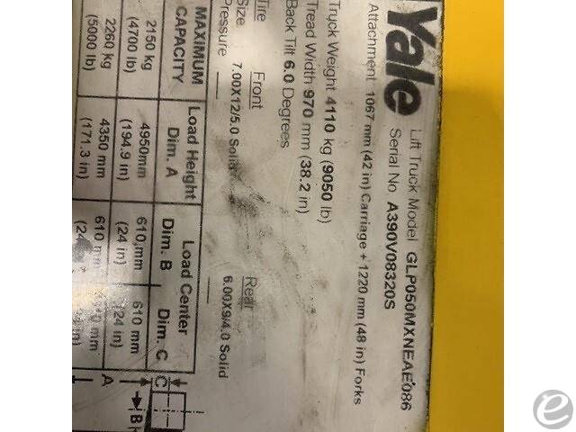 2018 Yale GP050MX LP Gas Forklift - 123Forklift
