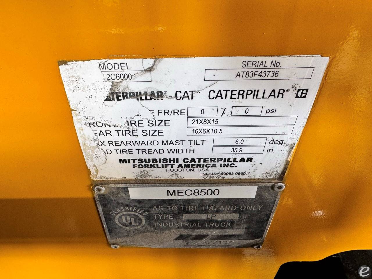 2020 Cat 2C6000
