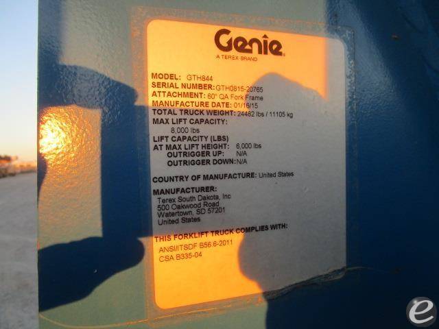 2015 Genie GTH844