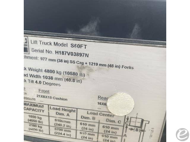 2015 Hyster S60FT LP Gas Forklift - 123Forklift
