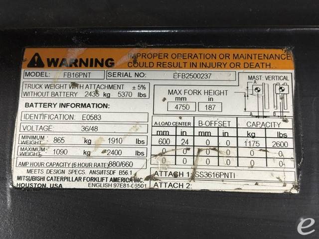 2014 Mitsubishi FB16PNT