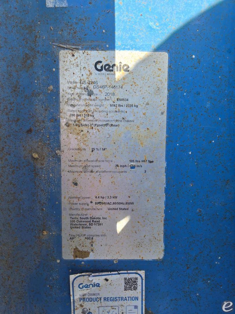2018 Genie GS3246
