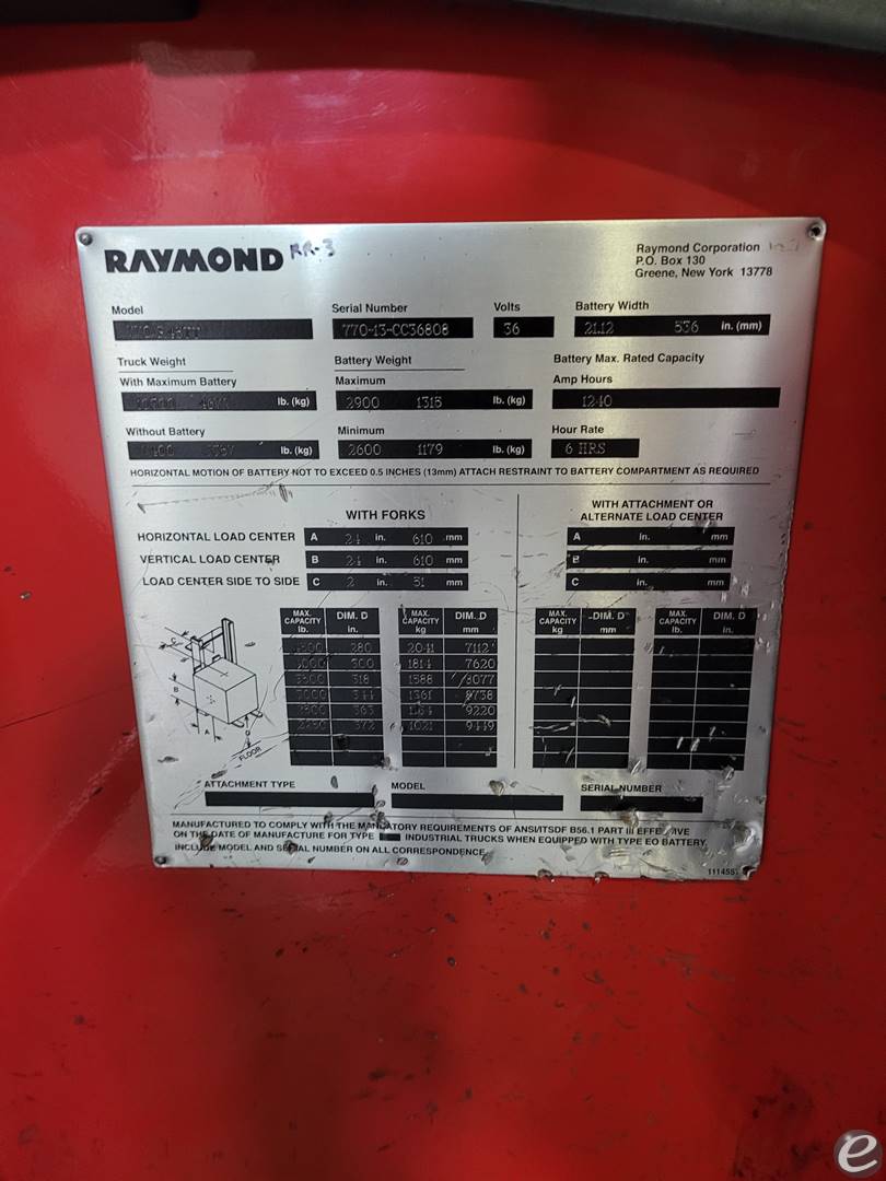 2013 Raymond 770-R45TT