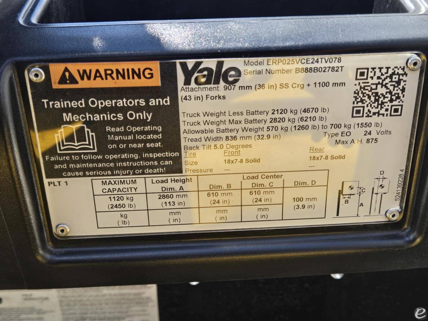2019 Yale ERP025VC