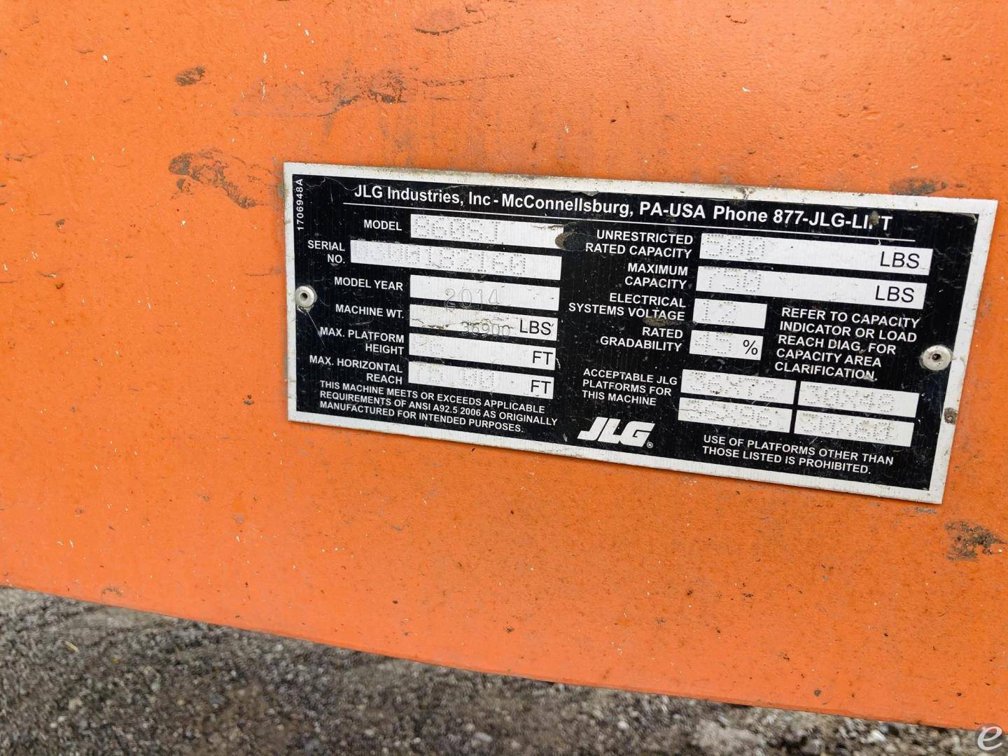 2014 JLG 860SJ