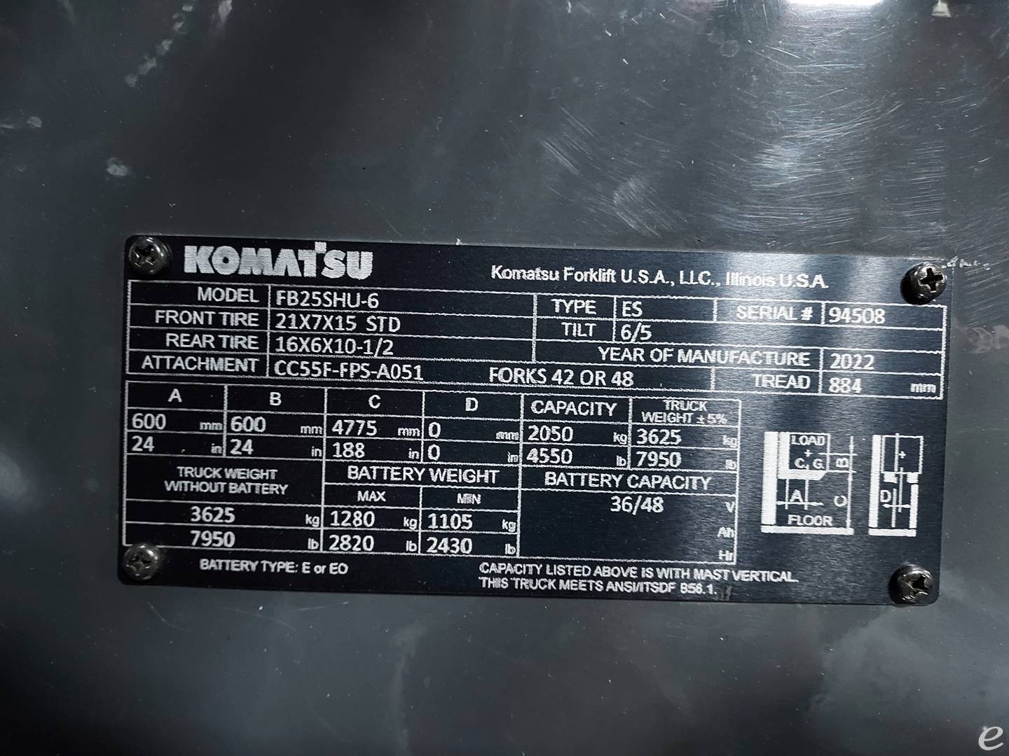 2023 Komatsu FB25SHU-6