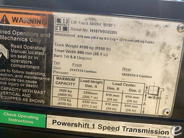 2015 Hyster S50FT LP Gas Forklift - 123Forklift