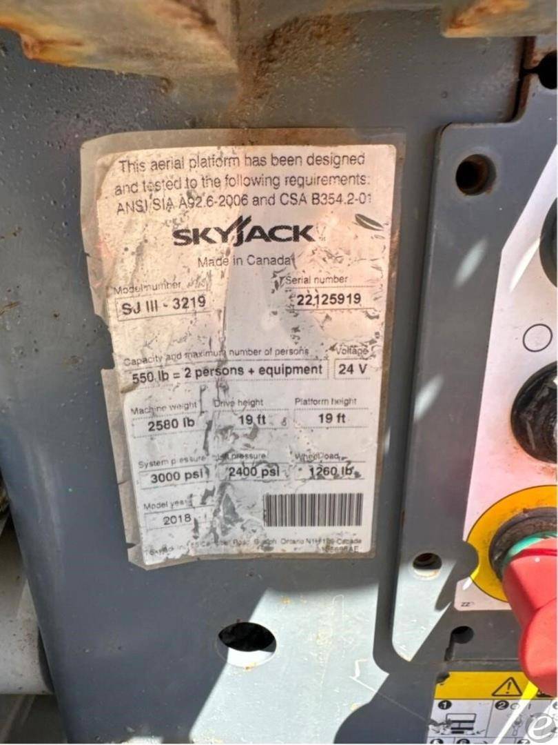 2018 Skyjack SJIII3219