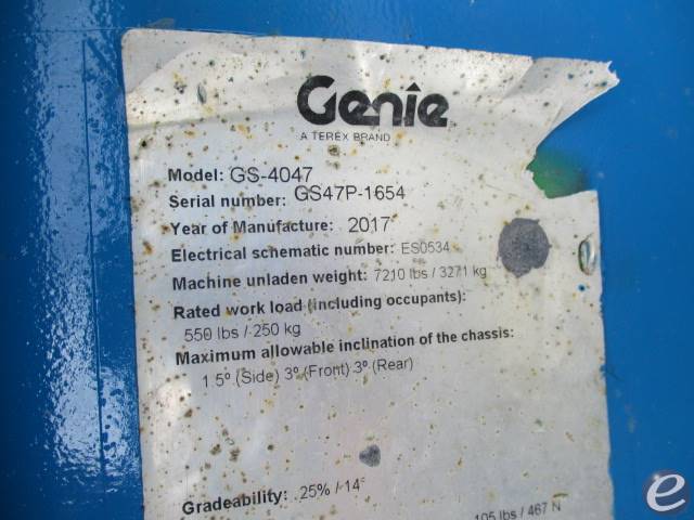 2017 Genie GS4047