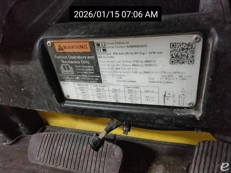 2018 Hyster E50XN