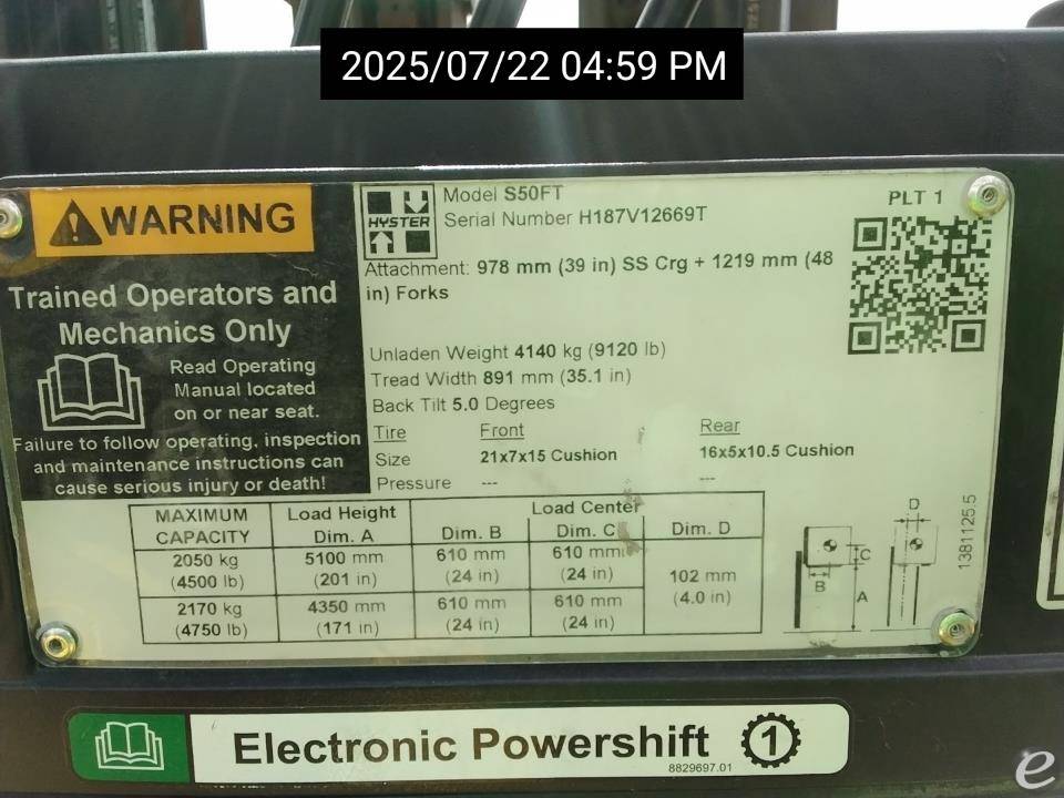 2019 Hyster S50FT