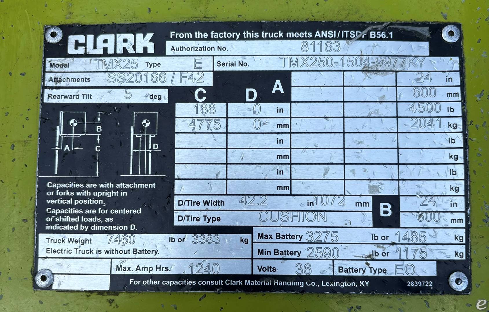 2016 Clark TMX25