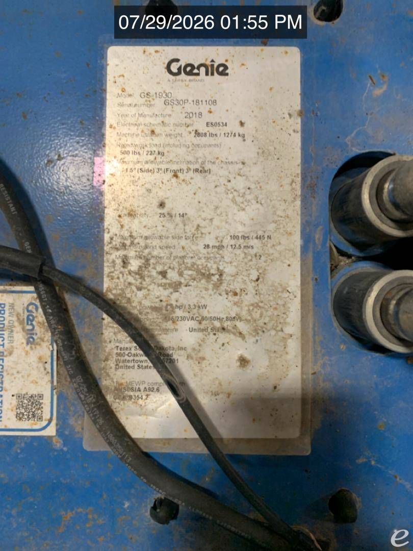 2018 Genie GS-1930