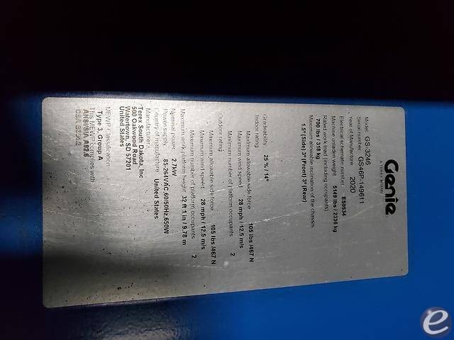 2020 Genie GS-3246 Electric Scissor Lift - 123Forklift