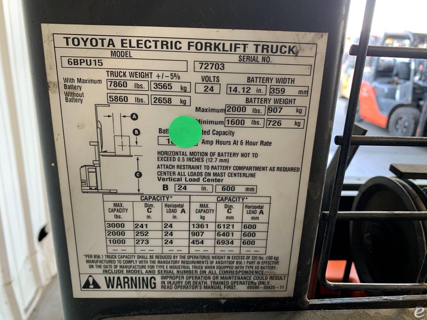 2013 Toyota 6BPU15 Electric Order Picker - 123Forklift