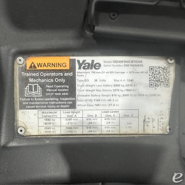 2018 Yale NR045EB