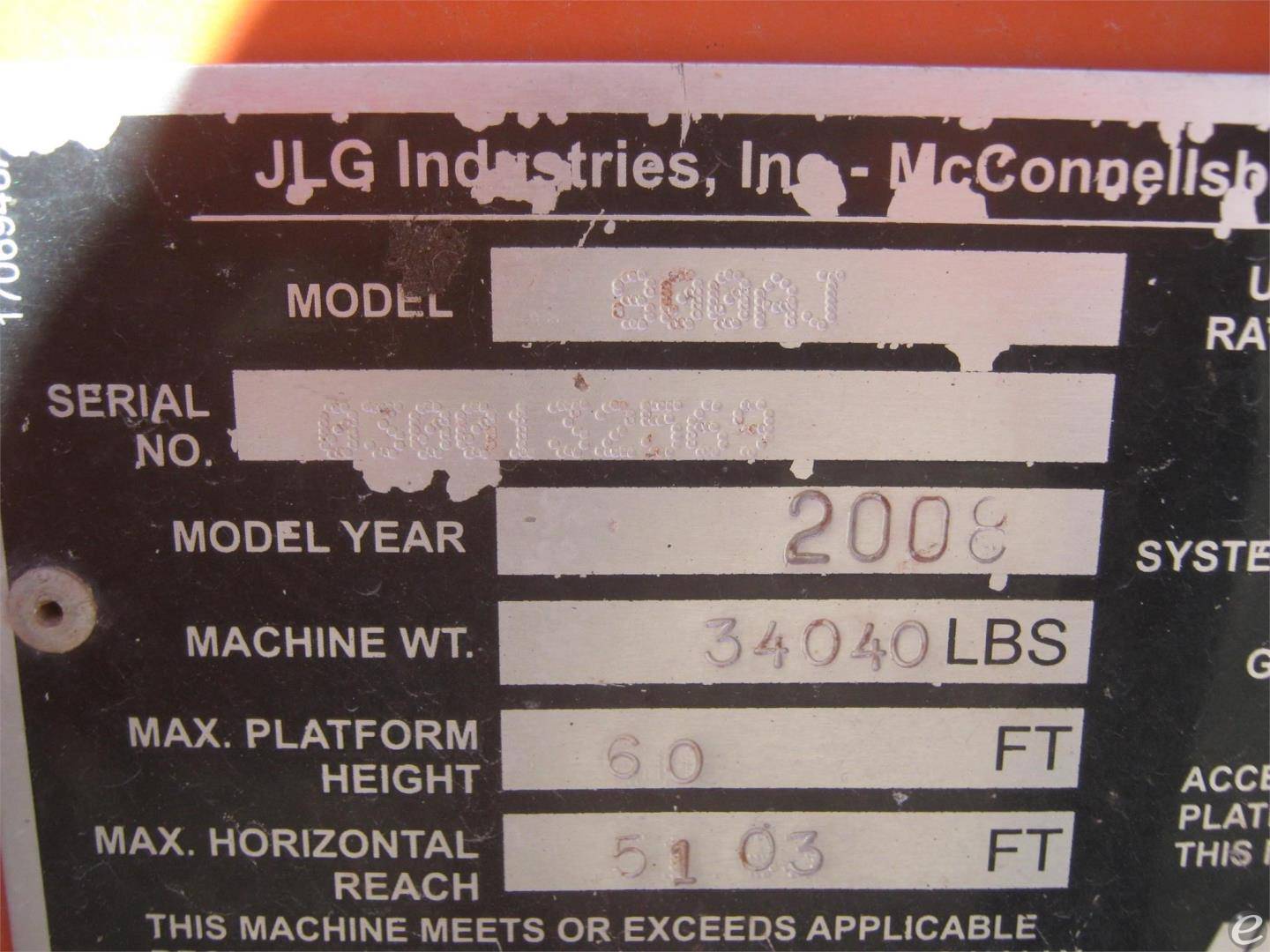 2008 JLG 800AJ Articulated Boom Boo...