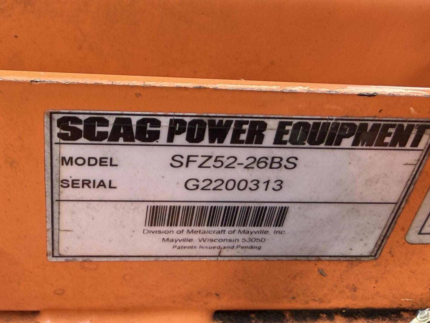 2012 SFZ52-26BS