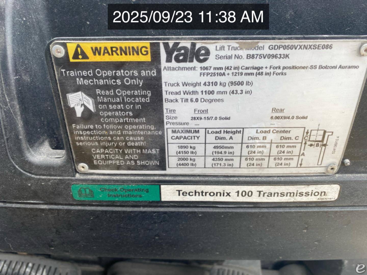2012 Yale GP050VX