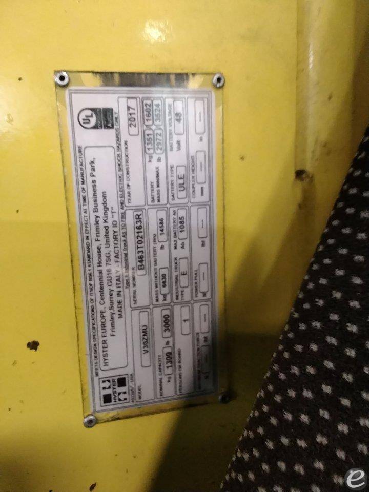 2017 Hyster V30ZMU