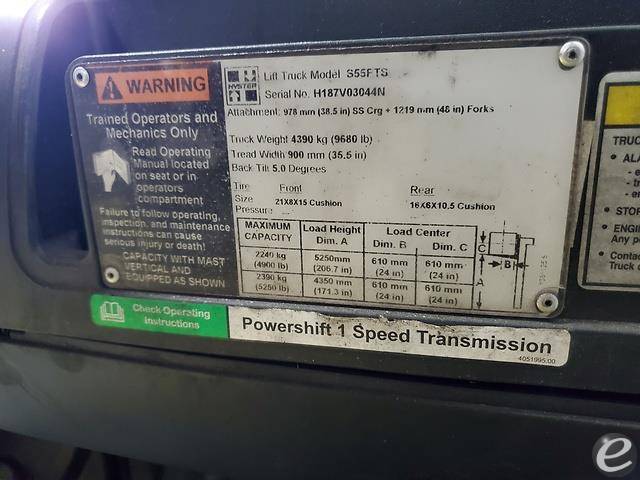 2015 Hyster S55FTS LP Gas Forklift - 123Forklift