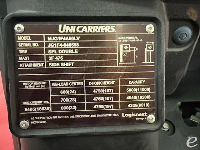 2022 Unicarriers MJG1F4A50LV