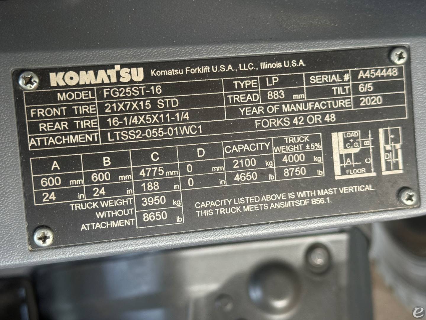 2020 Komatsu FG25ST-16