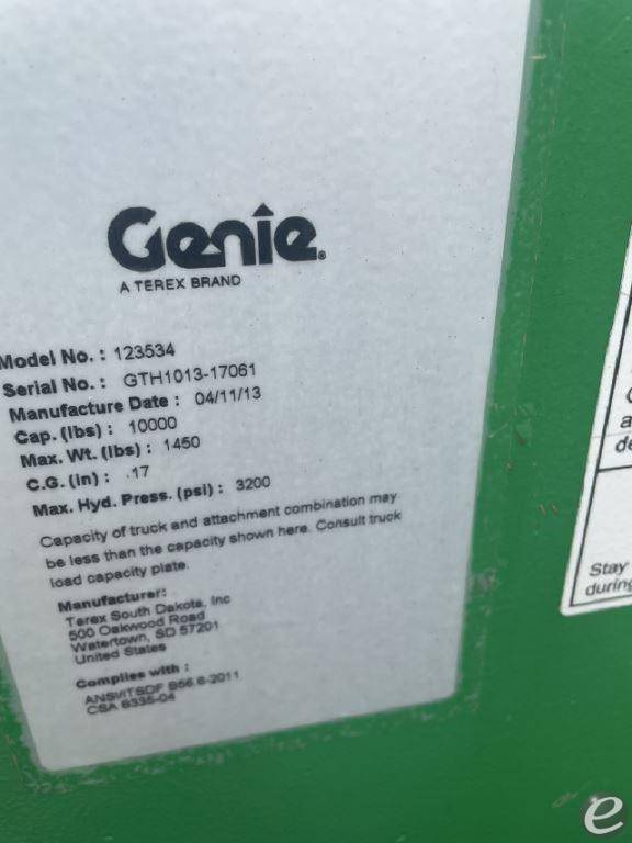 2013 Genie GTH1056