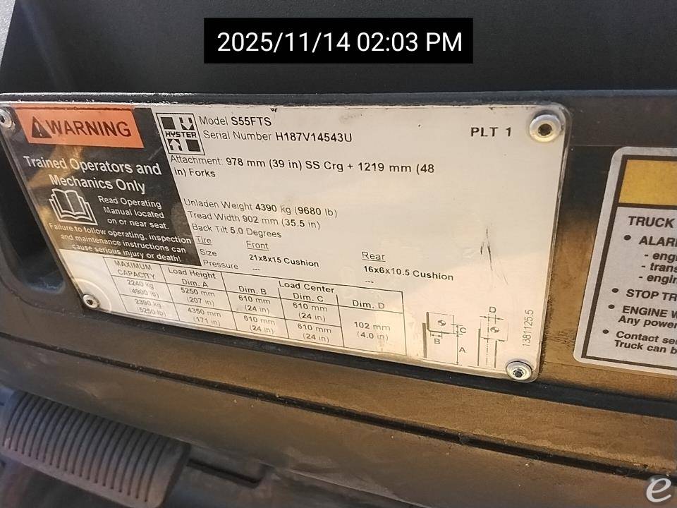 2020 Hyster S55FTS