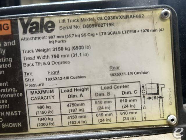 2017 Yale GLC030VXNRAE082