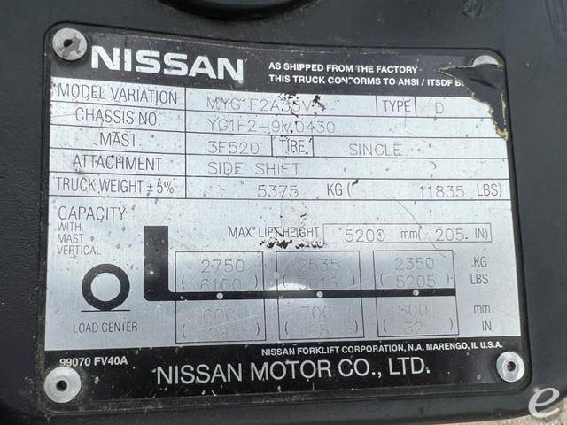 2005 Nissan MYG1F2A35V