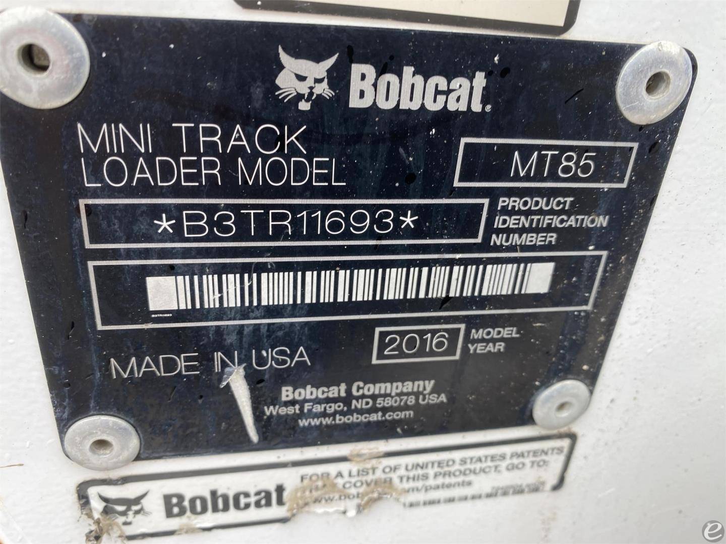 2016 Bobcat MT85