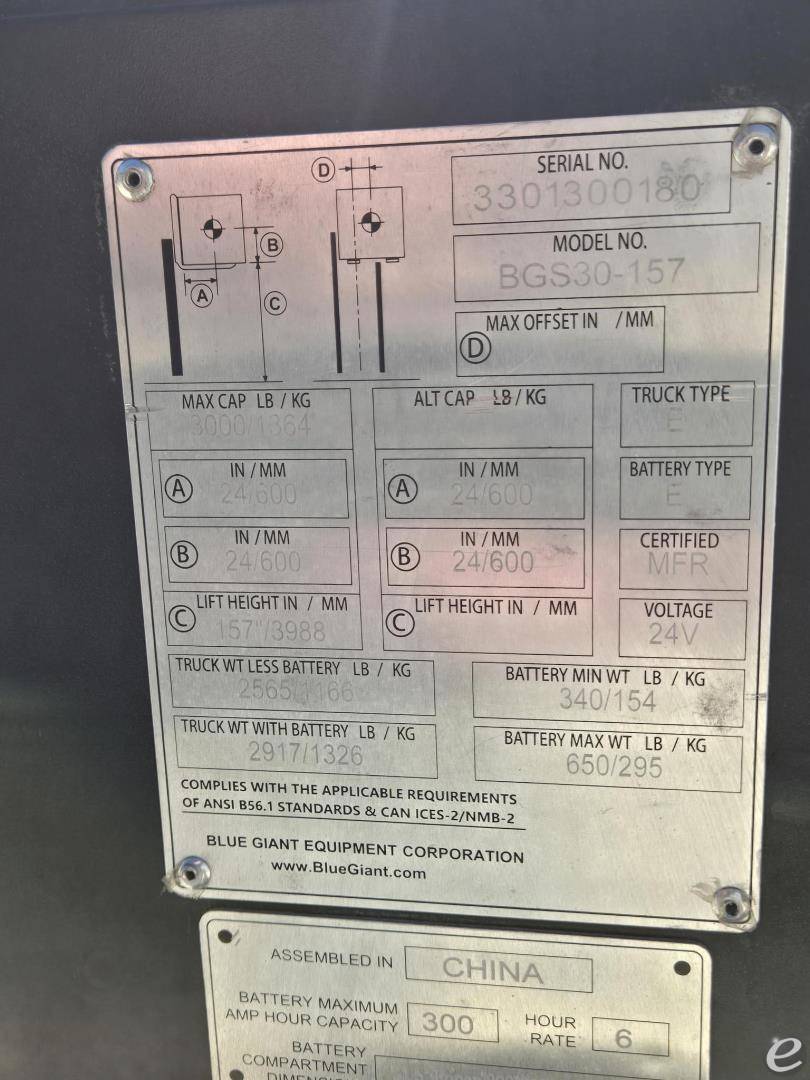 2021 Blue Giant BGS30-157