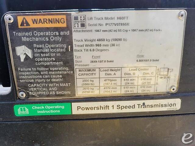 2017 Hyster H60FT LP Gas Forklift - 123Forklift