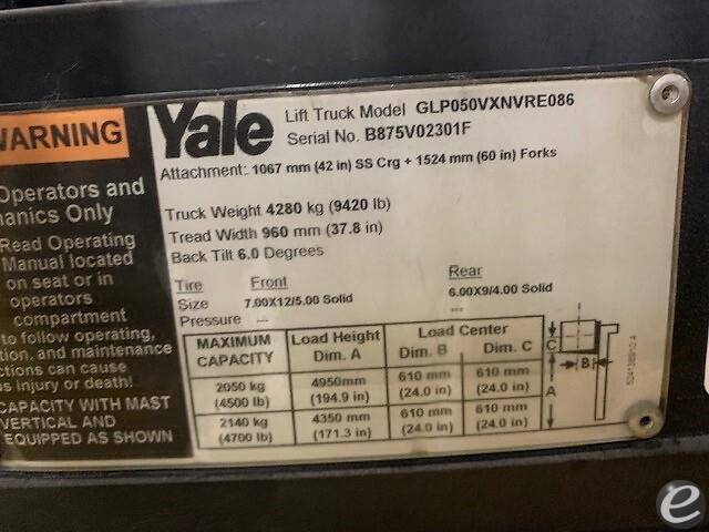 2008 Yale GP050VX LP Gas Forklift - 123Forklift