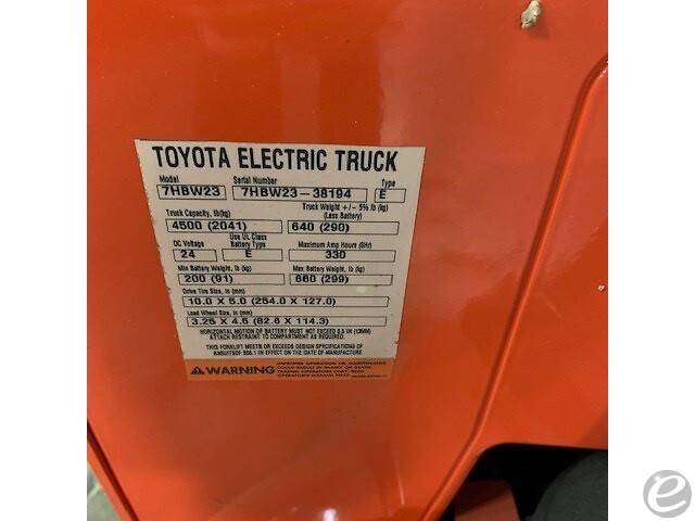 2006 Toyota 7HBW23 Electric Forklift - 123Forklift