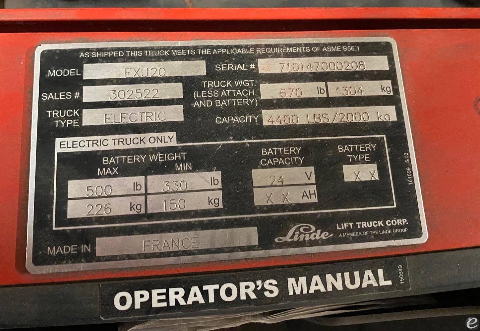 Linde H20CT-600