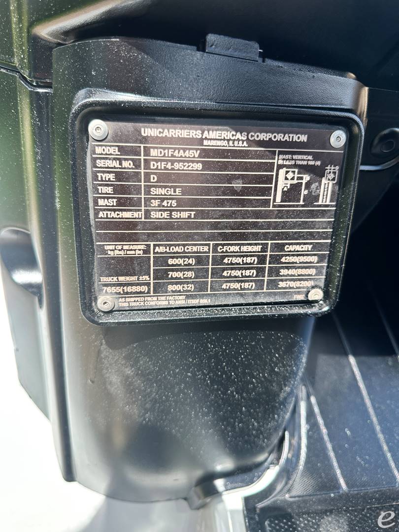 2019 Unicarriers PFD100