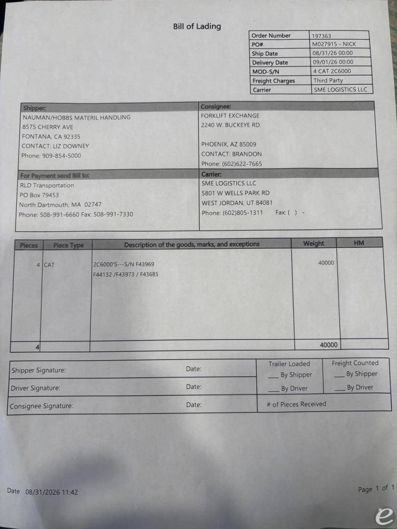 2022 Cat 2C6000
