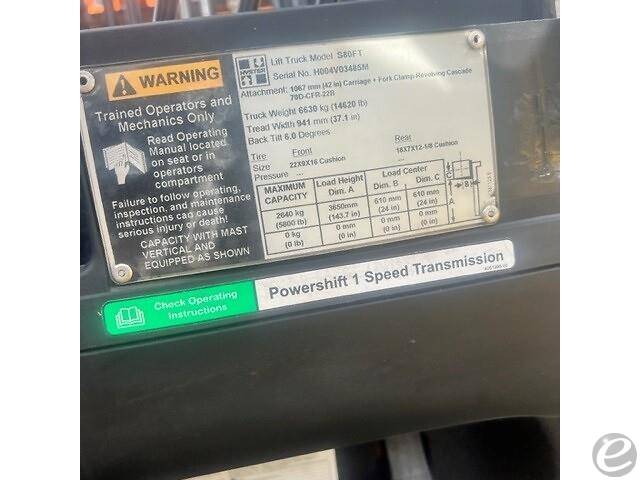 2014 Hyster S80FT LP Gas Forklift - 123Forklift