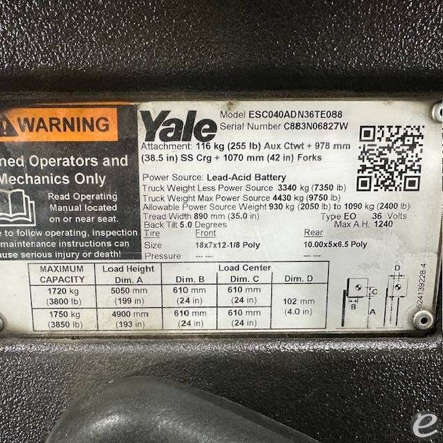 2022 Yale ESC040AD