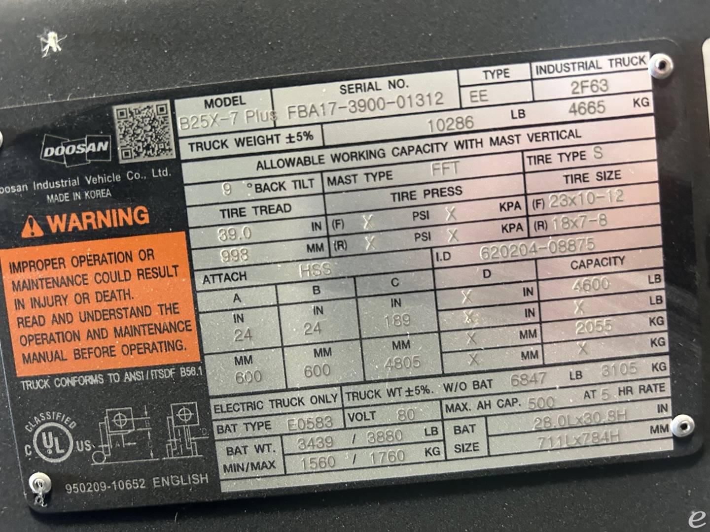2023 Doosan B25X-7