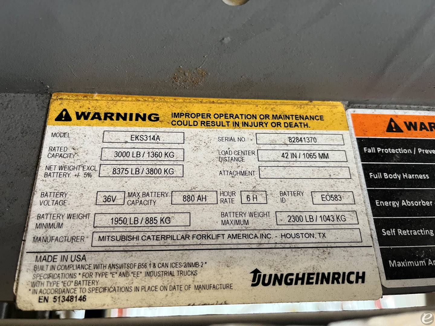 2019 Jungheinrich EKS314