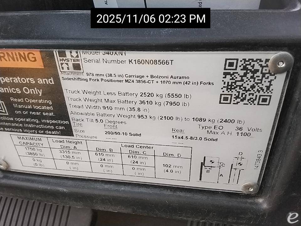 2019 Hyster J40XNT