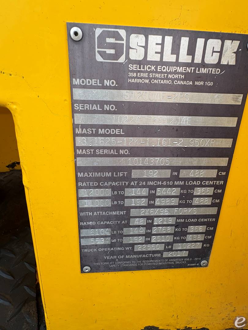 2017 Sellick S120042-2PS